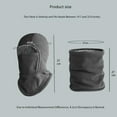 thumbnail image 3 of Unisex Windproof & Warm Balaclava Ski Mask for Men Women Fleece Face Covers Thickened One-Piece Winter Hood Face Mask,Outdoor Neck Warmer Ear Protection(Black), 3 of 8