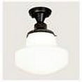 thumbnail image 2 of Meyda Tiffany 50650 Revival Schoolhouse 15" Tall Semi-Flush Ceiling Fixture - Brown, 2 of 2