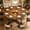 Dark Walnut, variant on JassmiPkwy Round Dining Table for 4-8 People,Kitchen Dining Room Circle Dinner Pedestal Table,Space Saving Wood Kitchen & Dining Room Furniture (Black, 59In)