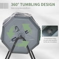 thumbnail image 4 of Tumbling Compost Bin Outdoor 360 Degree Dual Chamber Rotating Composter 43 Gallon Light Gray, 4 of 7