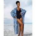 thumbnail image 2 of EDOLYNSA Bathing Suit Cover up kimono for Women Dressy Long Sleeve Beach Coverups Summer Outfit, 2 of 7