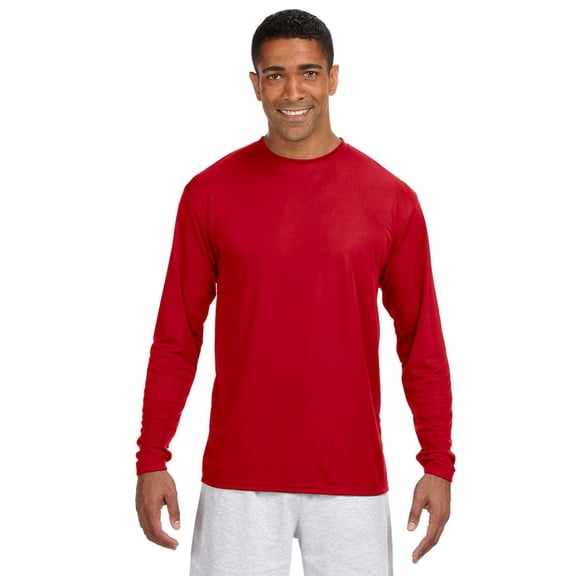 Men's Cooling Performance Long Sleeve T-Shirt (SCARLET - M)