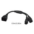 thumbnail image 5 of 3Pin IEC320 C20 Male Port to IEC320-C13+C13 Female Adapter Cord Y-splitter Power Converter Cable Extension Wire, 5 of 6