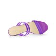 thumbnail image 4 of BLISSFUL STEP Women's Strappy Block Heel Slides Mules Sandals Purple 5.5, 4 of 7