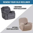 thumbnail image 4 of Stretch Recliner Slipcovers Durable Soft High Stretch Jacquard Sofa Furniture Cover Form Fit Stretch Stylish Recliner Cover/Protector (2 Pack Recliner, Sand), 4 of 7