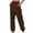 Brown, variant on WREESH Womens Sweatpants Casual Trousers High Waist with Pockets Long Pants Brown