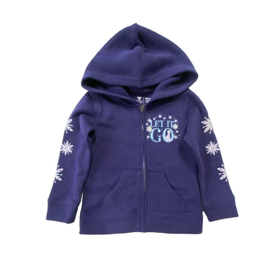 Disney Toddler Girls Frozen 2 Elsa & Anna Zip Up Hooded Jacket Ruffle Hoodie 2T