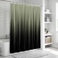 thumbnail image 5 of Shower Curtain Sage Green Black Lines Bathroom Curtains with Hooks, Waterproof Fabric Abstract Art Stripes Bath Shower Curtains Set for Bathroom Bathtubs Decor 36x72 Inch, 5 of 9