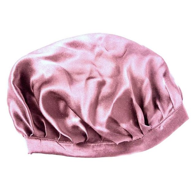 Minnieouse Gorro de seda con cordones, gorro de dormir para el hogar, gorro de dormir elástico sin rastro para el cuidado del cabello para mujer Cuidado del cabello