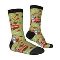 thumbnail image 4 of Yiaed Cartoon Fire Truck Print Great elasticity Crew Socks Sports socks for Men and Women, 4 of 5