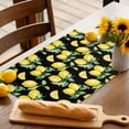 thumbnail image 3 of Placemats Set of 6, Yellow Lemon Place Mats Watercolor Fruit Leaves Black Tablemats Washable Placemat Table Decoration for Kitchen Table Dinner Party Home Decor Indoor Outdoor 13x19 Inch, 3 of 9