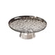 thumbnail image 2 of Frutero con base, redondo, cuenco decorativo para mesa, cocina, mostrador, oficina. Gris y plata, 2 of 9