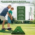 thumbnail image 3 of Alfombra de golf Farroll para interiores y exteriores con 2 putters ajustables, 3 of 7