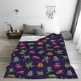 thumbnail image 5 of Honeii Mexican Frogs Print Fleece Blanket - Throw Blanket for Bed, Sofa, Couch, Camping, and Travel , Microplush Ultra Soft Warm Blanket-80"x60", 5 of 7