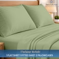 thumbnail image 2 of Dee's Collection 800 TC 4 Piece Sheet Set 15 Inch Deep pocket 100% Egyptian Cotton RV King Size, Moss Color, 2 of 6