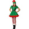 thumbnail image 2 of Robe de Costume d'Elf des Fêtes et Chapeau Costume d'Elf pour Femmes Filles, 2 of 6
