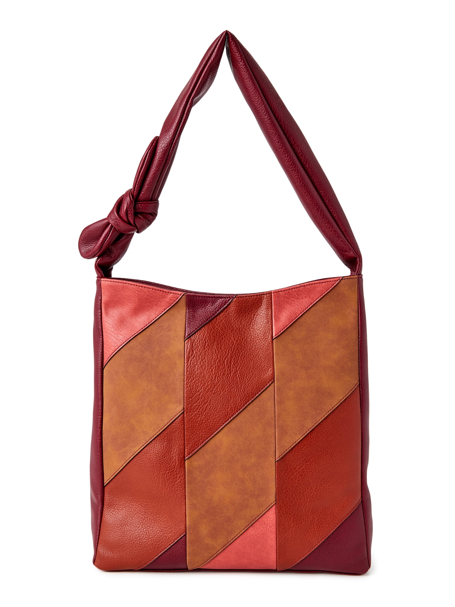 Handbag For Women Large Genuine Leather Stripe Hobo Bags Patchwork Shoulder Tote
