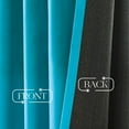 thumbnail image 3 of Top Finel 100% Blackout Velvet Pleated Window Shades, 52 x 90 Inch, Teal Green, 3 of 9