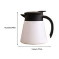 thumbnail image 2 of Bewildely Frasco de vacío con revestimiento de acero inoxidable de 650/880ML con asa, botella de té de doble capa, diseño de boquilla, termo, hervidor Teteras Blanco 880ML Bewildely HA071522-02, 2 of 6