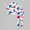 thumbnail image 5 of CCRFTGI 4th of july Outfits for Kids Girls Size 8 Cute 1776 Lounge American Flag Stars Short Sleeve T-Shirts and Elastic Waist Pants Athletic Girls Summer Clothes Sky Blue 5-6 Years, 5 of 5