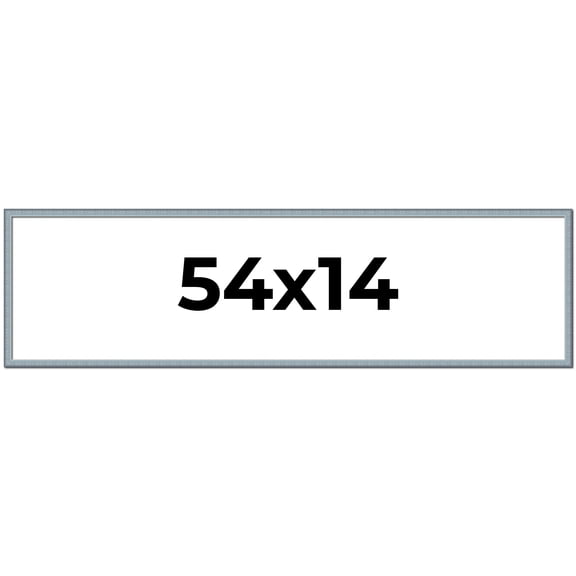 54x14 Frame Blue Scuffed Farm Board Solid Wood Picture Frame Width 0.75 Inches | Interior Depth 0.5