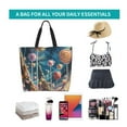 thumbnail image 6 of Bingfone Canvas Tote Bag for Women with Inner Pocket Aesthetic Cute Shopping Tote Bags Reusable Grocery Bags- Starry Sky Planet Lollipop, 6 of 8