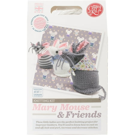 The Crafty Kit Co. Knitting Kit-Mary Mouse