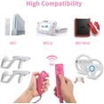 thumbnail image 2 of Wii Remote with Wii Motion Plus Inside | Shock Wii Nunchuk Controller | Compatible Nintendo Wii, Wii U（Pink）, 2 of 4