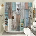 thumbnail image 3 of Rustic Farmhouse Shower Curtains for The Bathroom Vintage Country Theme Wood Farmhouse Bathroom Decor Polyester Fabric-72" x 72", 3 of 6