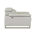 thumbnail image 6 of 31" Tasteful Light Grey Faux Leather Chair, 6 of 6