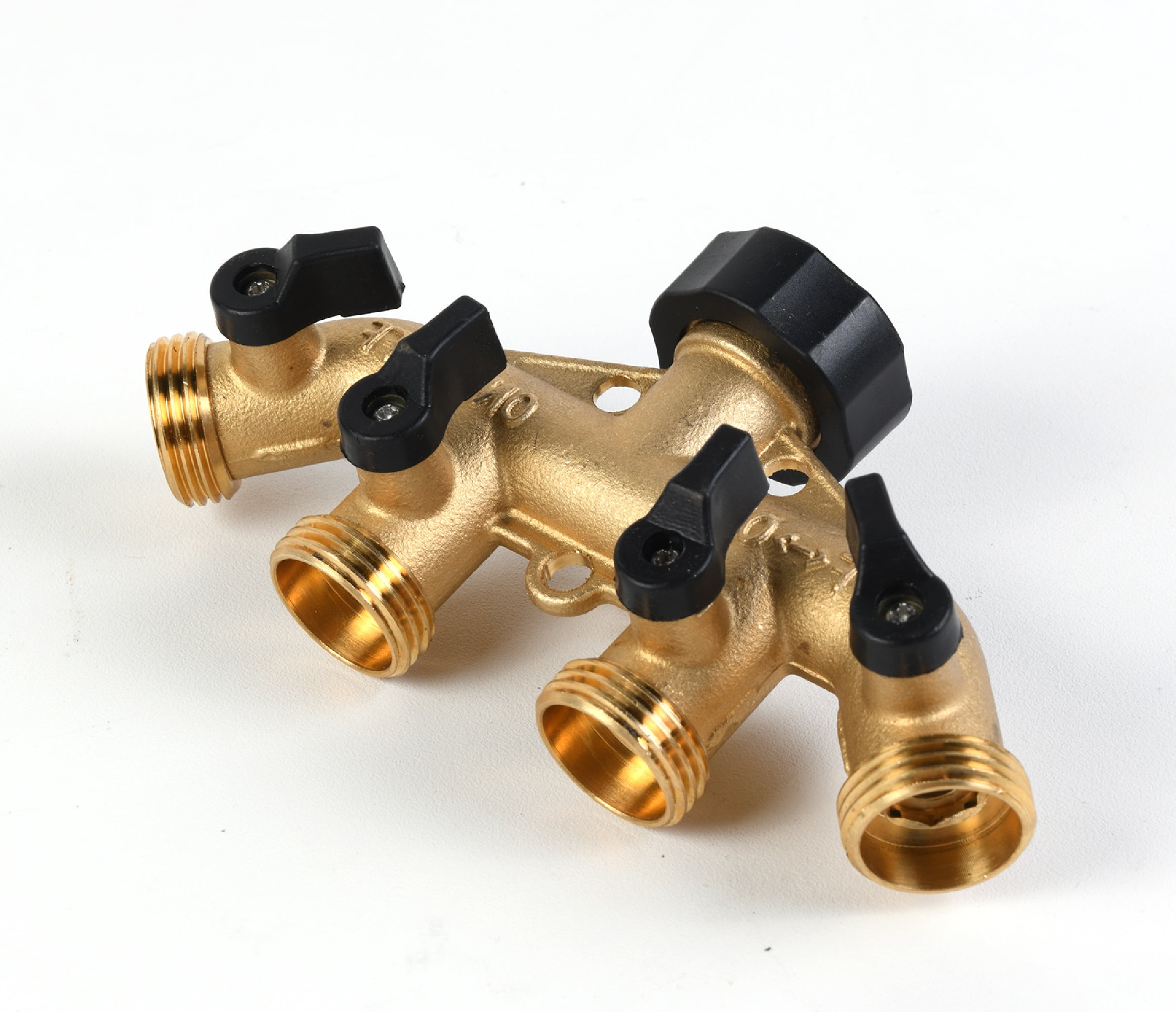 2x 3/4'' Brass Garden Hose Shut Off Valve Water Pipe Faucet Connector Handy Lot 