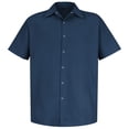 thumbnail image 1 of Red Kap Men's Specialized Pocketless Work Shirt, Navy, Short Sleeve Large, 1 of 2