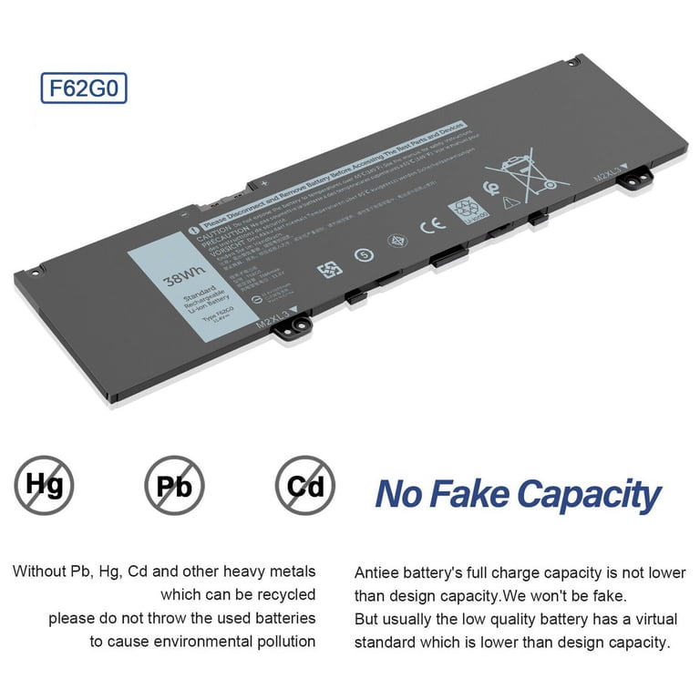 F62G0 Laptop Battery Replacement for Dell Inspiron 13
