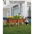 thumbnail image 5 of Hooks for 6X2X2.5ft Raised Garden Bed, Wooden Raised Planter Box Outdoor for Growing Vegetables and Herbs, Depth 13.7 Inch，Planter Raised Beds-Natural, 5 of 6