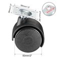 thumbnail image 4 of 4Pcs 2 inch Office Chair Casters Nylon Twin Wheel,Top Plate Mount, 4 of 5