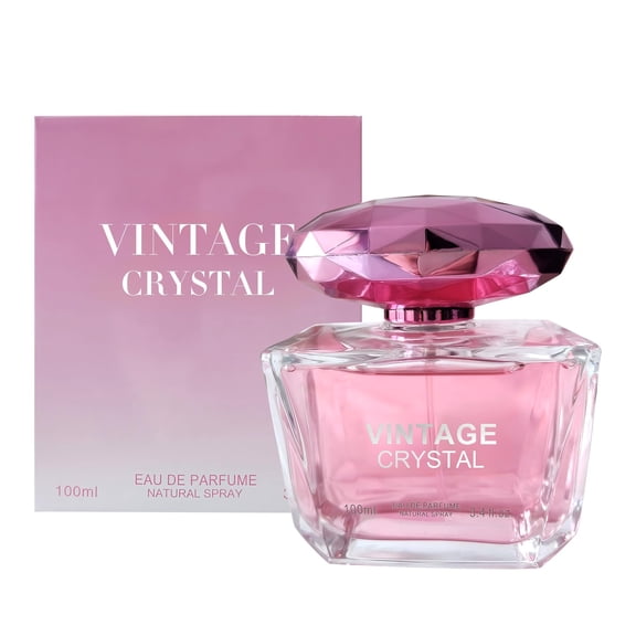 Vintage Crystal Eau De Toilette Spray, perfume for Women, Soft Sweetness, Fruity Floral Fragrance, Pheromone Perfume for Ladies 3.4 fl oz