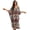 Aztec Tribal Cowhide, variant on Brown Leopard Stars Print Womens Kaftan Dresses Long Caftans Plus Size Batwing Sleeve Swimsuit Coverup V Neck Summer Beach Dress