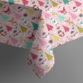 thumbnail image 5 of Pink Christmas Santa and Tree Pattern Square Tablecloth,Waterproof Square Table Cover,Wipeable Spillproof Washable Table Cover for Home Kitchen Party Decor 42"X42"(107x107cm), 5 of 6