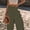 Army Green, variant on Women Drawstring Waist Baggy Harem Pocketed Summer Lounge Beach Travel Pants
