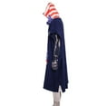 thumbnail image 3 of Elegantoss Blue Cotton Surf Beach Hooded Poncho with USA Flag Design Hood and Pocket, Changing Bath Robe Towel with Pocket (Adult XL), 3 of 6