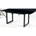 thumbnail image 2 of Smilegend Modern Square Extendable Dining Table, Black Metal Legs, Space Saving Kitchen & Living Room Table - Expands to 70.86", 2 of 7