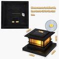 thumbnail image 5 of MEHOOM 6 Pack Solar Post Cap Lights Outdoor, Warm White LED Fence Post Lights for 4x4 Posts, Solar Powered Outdoor Waterproof Deck Lights with Auto On/Off for Garden Patio Fence, 5 of 8