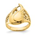 thumbnail image 1 of 14K Yellow Gold Polished Swan Ring, 1 of 1