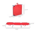 thumbnail image 3 of Outsunny Folding Outdoor Lounge Chair with Breathable Mesh Fabric - Set of 1, Red, 3 of 10