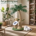 thumbnail image 3 of SHegdu Coconut Tree Cat Scratching Post Interactive Claw Sharpener Pole 28 Inch Natural Sisal Rope Cat Tree for Small Medium Cats, 3 of 9