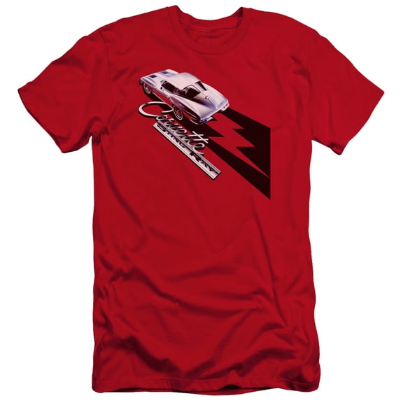 Chevrolet Split Window Sting Ray Premium Canvas Adult Slim Fit 30/1 T-Shirt Red