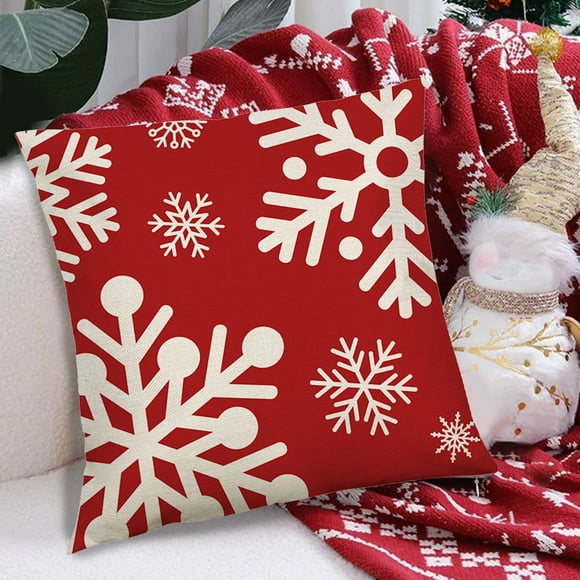 Funda de Almohada Navideña de 45 X 45 Cm. Ideal para Decoración Navideña o de Invierno. Ideal para Sofás.