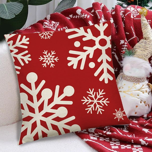 Funda de Almohada Navideña de 45 X 45 Cm. Ideal para Decoración Navideña o de Invierno. Ideal para Sofás.