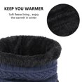 thumbnail image 6 of Loritta 5 Pcs Winter Beanie Hat Scarf Touchscreen Gloves Set with Wool Socks for Men Women Navy blue, 6 of 7