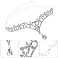 thumbnail image 2 of FELTECHELECTR Accesorios para el cabello: tiaras vintage y cadena para la cabeza para mujer, diadema decorativa para boda y tocado, joyería para novias (plata), 2 of 7